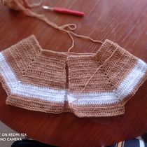 Meu projeto do curso:  Top-down: roupas de crochê sem costura. Un progetto di Uncinetto, Fashion design, Fiber Art, DIY e Textile Design di Sulamita Fortes - 16.02.2022