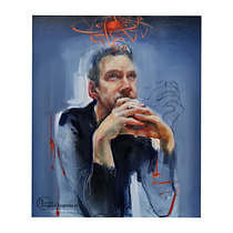 My project in Experimental Portraiture: Fusing Oil, Acrylic, and Spray Paint course. Fine Arts, Painting, Acr, lic Painting, and Oil Painting project by Evgénia P. - 02.16.2022