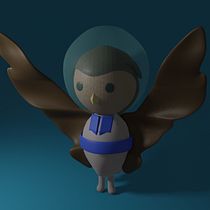 Mi Proyecto del curso: Owlynaut Ein Projekt aus dem Bereich Traditionelle Illustration, Design von Figuren, Digitale Illustration, 3-D-Modellierung und Manga von Leonardo - 15.02.2022