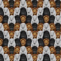 Colección de patrones ilustrados con temática de leones.. Een project van  Ontwerp, Traditionele illustratie, Patroonontwerp y Printen van Francisco Javier Zea Lara - 13.02.2022
