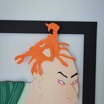 Crabman with the jazz hands - A papercut in layers. Ilustração tradicional, e Papercraft projeto de Sanne Van Wanzeele - 17.02.2022