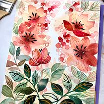 My project in Artistic Floral Watercolor: Connect with Nature course. Traditional illustration, Painting, Watercolor Painting, and Botanical Illustration project by Jade - 02.18.2022