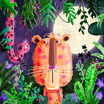 My project in Playful Animal Illustration with Photoshop course. Traditional illustration, and Digital Illustration project by Lesley Cameron - 02.18.2022