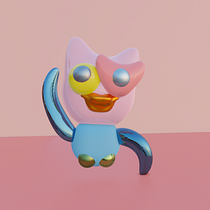 My project in Kawaii Character Creation in 3D with Blender  course Ein Projekt aus dem Bereich Traditionelle Illustration, Design von Figuren, Digitale Illustration, 3-D-Modellierung und Manga von oyku - 13.02.2022