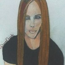 Retrato: Avril Lavigne. Traditional illustration, Fine Arts, Pencil Drawing, Drawing, Portrait Drawing, Realistic Drawing, Artistic Drawing, and Colored Pencil Drawing project by Ana Duarte - 04.13.2022