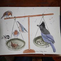 My project in Artistic Watercolor Techniques for Illustrating Birds course. Traditional illustration, Watercolor Painting, Realistic Drawing, and Naturalistic Illustration project by Lisa Dailey - 02.16.2022