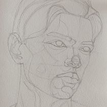 My project in Portrait Sketchbooking: Explore the Human Face course. Un proyecto de Bocetado, Dibujo, Dibujo de Retrato, Dibujo artístico y Sketchbook de visakh v m - 19.02.2022