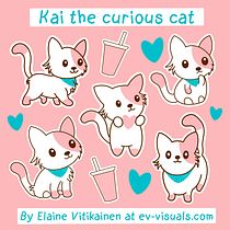 My project in Kawaii Illustration: Create Charming Characters course. Traditional illustration, Character Design, and Manga project by Elaine Vitikainen - 02.14.2022