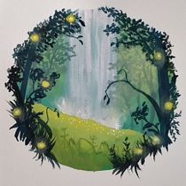 Mein Kursprojekt: Märchenlandschaften mit Gouache malen. Projekt z dziedziny Trad, c, jna ilustracja,  Malarstwo i Malowanie gwaszami użytkownika Jennifer Dümler - 19.02.2022