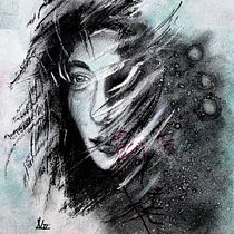 Junge Frau im Pelzmantel. Traditional illustration, Fine Arts, Drawing, Portrait Drawing, Realistic Drawing, and Artistic Drawing project by Dieter Becker - 02.19.2022