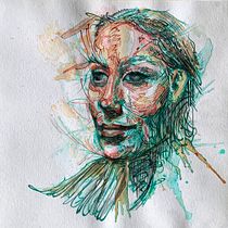 My project in Experimental Portraiture with Ink, Tea and Alcohol course. Fine Arts, Painting, Drawing & Ink Illustration project by Jessica Britton - 02.05.2022