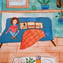 Mon projet du cours : Carnet de croquis pour explorer votre style de dessin. Traditional illustration, Sketching, Creativit, Drawing, Sketchbook, Gouache Painting, and Painting project by eve_declerck - 02.20.2022