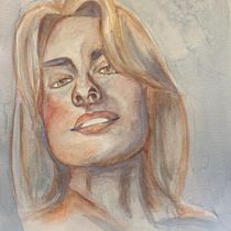 Mein Kursprojekt: Artistische Aquarellporträts. Fine Arts, Painting, Watercolor Painting, and Portrait Drawing project by lenchenh - 02.20.2022
