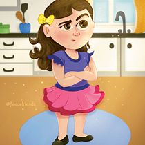 My project in Female Cartoon Character Design with Procreate course. Un projet de Illustration traditionnelle, Illustration numérique , et Dessin numérique de Nicole Herbut - 20.02.2022