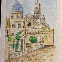 Palermo. Sketching, Drawing, Watercolor Painting, Architectural Illustration, Sketchbook & Ink Illustration project by Giusi Graci - 02.20.2022