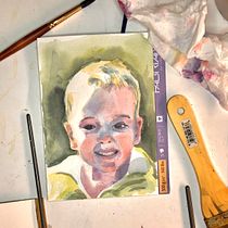 My project in Artistic Portrait with Watercolors course. Fine Arts, Painting, Watercolor Painting, and Portrait Drawing project by k_downie38 - 02.21.2022