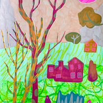My project in Expressive Mixed-Media Illustration: Find Your Creative Flow course. Traditional illustration, Sketching, Creativit, Artistic Drawing, Gouache Painting, Fine Arts, Acr, lic Painting, and Collage project by Helen Dryden - 02.21.2022