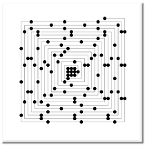 Ulam Spirals - Creative Coding: Making Visuals with JavaScript course. Un projet de Multimédia, JavaScript , et Motion design de gpg342 - 21.02.2022