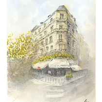 Mein Kursprojekt: Architektonische Zeichnung mit Aquarell und Tinte. Sketching, Drawing, Watercolor Painting, Architectural Illustration, Sketchbook & Ink Illustration project by aquarellarei - 02.21.2022