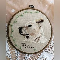 En honor a mi hermano de 4 patas. Embroider, Naturalistic Illustration, and Textile Design project by Valeria López Amaya - 02.20.2022