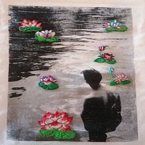 Mon projet du cours : Broderie de photos sur tissu. Photograph, Collage, Paper Craft, Printing, Embroider, DIY, and Textile Design project by helenemathis3 - 02.22.2022