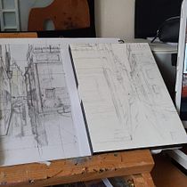 Mon projet du cours : Dessin architectural à l’aquarelle et à l’encre. Sketching, Drawing, Watercolor Painting, Architectural Illustration, Sketchbook & Ink Illustration project by kalisson - 02.22.2022