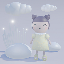My project in Kawaii Character Creation in 3D with Blender  course Ein Projekt aus dem Bereich Traditionelle Illustration, Design von Figuren, Digitale Illustration, 3-D-Modellierung und Manga von Malene Sommer - 22.02.2022