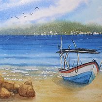 Meu projeto do curso: Paisagens em aquarela: técnicas e ferramentas experimentais. Projekt z dziedziny  Sztuki piękne,  Malarstwo i Malowanie akwarelą użytkownika Simone Schumacher - 22.02.2022