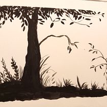 Mon projet du cours : Peinture de paysages enchantés à la gouache. Projekt z dziedziny Trad, c, jna ilustracja,  Malarstwo i Malowanie gwaszami użytkownika Maryse Zucca - 22.02.2022