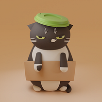 Mi Proyecto del curso: Creación de personajes kawaii en 3D con Blender  Ein Projekt aus dem Bereich Design von Figuren und 3-D-Modellierung von clau_m - 05.02.2022