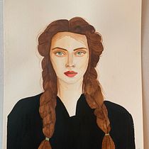 My project in Watercolor Portrait from a Photo course. Traditional illustration, Watercolor Painting, and Portrait Drawing project by Lina - 02.22.2022