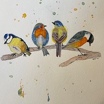 My project in Artistic Watercolor Techniques for Illustrating Birds course. Traditional illustration, Watercolor Painting, Realistic Drawing, and Naturalistic Illustration project by Katie - 02.23.2022