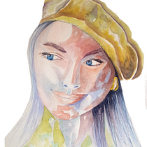Mi Proyecto del curso: Retrato artístico en acuarela. Fine Arts, Painting, Watercolor Painting, and Portrait Drawing project by lg_correo - 02.23.2022