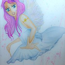 Scared fairy - manga à l'aquarelle. Traditional illustration, Drawing, Watercolor Painting, and Manga project by Eva DHALMANN - 02.23.2022