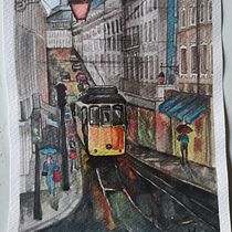 Mi Proyecto del curso: Paisajes urbanos en acuarela. Un projet de Aquarelle de Ana Maria Valentina Consuegra Ocaña - 23.02.2022