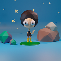 Meu projeto do curso: Modelagem de personagens low poly para videogames Ein Projekt aus dem Bereich 3D, 3-D-Modellierung, Videospiele, Design von 3-D-Figuren und Design für Videospiele von Raphael Maia - 23.02.2022