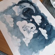 Mein Kursprojekt: Moderne Aquarelltechniken ... Monochrome. Un progetto di Illustrazione tradizionale, Belle arti, Pittura e Pittura ad acquerello di michaela_hartl - 23.02.2022