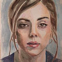 My project in Artistic Portrait with Watercolors course. Fine Arts, Painting, Watercolor Painting, and Portrait Drawing project by tasianaf - 02.24.2022