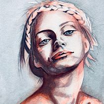 Mein Kursprojekt: Artistische Aquarellporträts. Fine Arts, Painting, Watercolor Painting, and Portrait Drawing project by Claudia - 02.24.2022