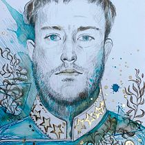 My project in Experimental Portraiture with Ink, Tea and Alcohol course. Fine Arts, Painting, Drawing & Ink Illustration project by Marianne Elvan Barfoed - 02.24.2022