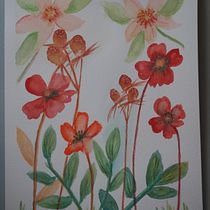 Mon projet du cours : Aquarelle florale créative : renouez avec la nature. Ilustração tradicional, Pintura, Pintura em aquarela e Ilustração botânica projeto de Josée DIon - 25.02.2022