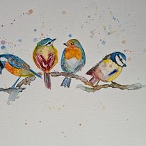 My project in Artistic Watercolor Techniques for Illustrating Birds course. Traditional illustration, Watercolor Painting, Realistic Drawing, and Naturalistic Illustration project by camille2022 - 02.25.2022