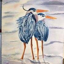 My project in Artistic Watercolor Techniques for Illustrating Birds course. Projekt z dziedziny Trad, c, jna ilustracja, Malowanie akwarelą, R, sunek realist, czn, Ilustracja naturalist i czna użytkownika Deanna Neeley - 25.02.2022