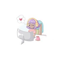 Meu projeto do curso: Ilustração kawaii: crie personagens adoráveis Ein Projekt aus dem Bereich Traditionelle Illustration, Design von Figuren, Manga und Design von Tathiane Avila - 25.02.2022