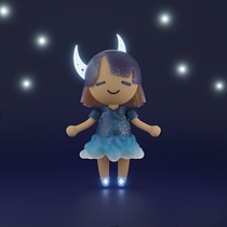 Eimi _ Kawaii Character Creation in 3D with Blender course. Een project van Traditionele illustratie, Ontwerp van personages, Digitale illustratie,  3D-modellering y Manga van Cecilia Maddalena - 02.03.2022