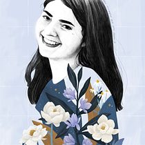My project in Portrait with Pencil, Color Techniques and Photoshop course (Naranjalidad). Ilustração tradicional, Artes plásticas, Desenho a lápis, Desenho, Ilustração digital, e Desenho de retrato projeto de Tereza Basarova - 25.02.2022