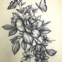 My project in Blackwork Tattoo Techniques with Fine Lines course. Tattoo Design project by Lucio Nicodemo - 02.25.2022