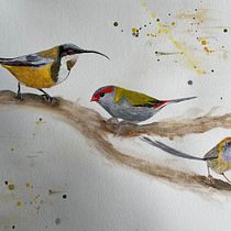 My project in Artistic Watercolor Techniques for Illustrating Birds course. Traditional illustration, Watercolor Painting, Realistic Drawing, and Naturalistic Illustration project by kate_sp - 02.26.2022