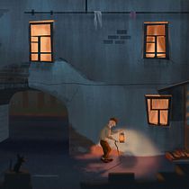Old man house. Traditional illustration, Digital Illustration, and Concept Art project by Hussein Gaber - 02.26.2022