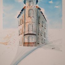 Mon projet du cours : Dessin architectural à l’aquarelle et à l’encre. Sketching, Drawing, Watercolor Painting, Architectural Illustration, Sketchbook & Ink Illustration project by sosso - 02.26.2022